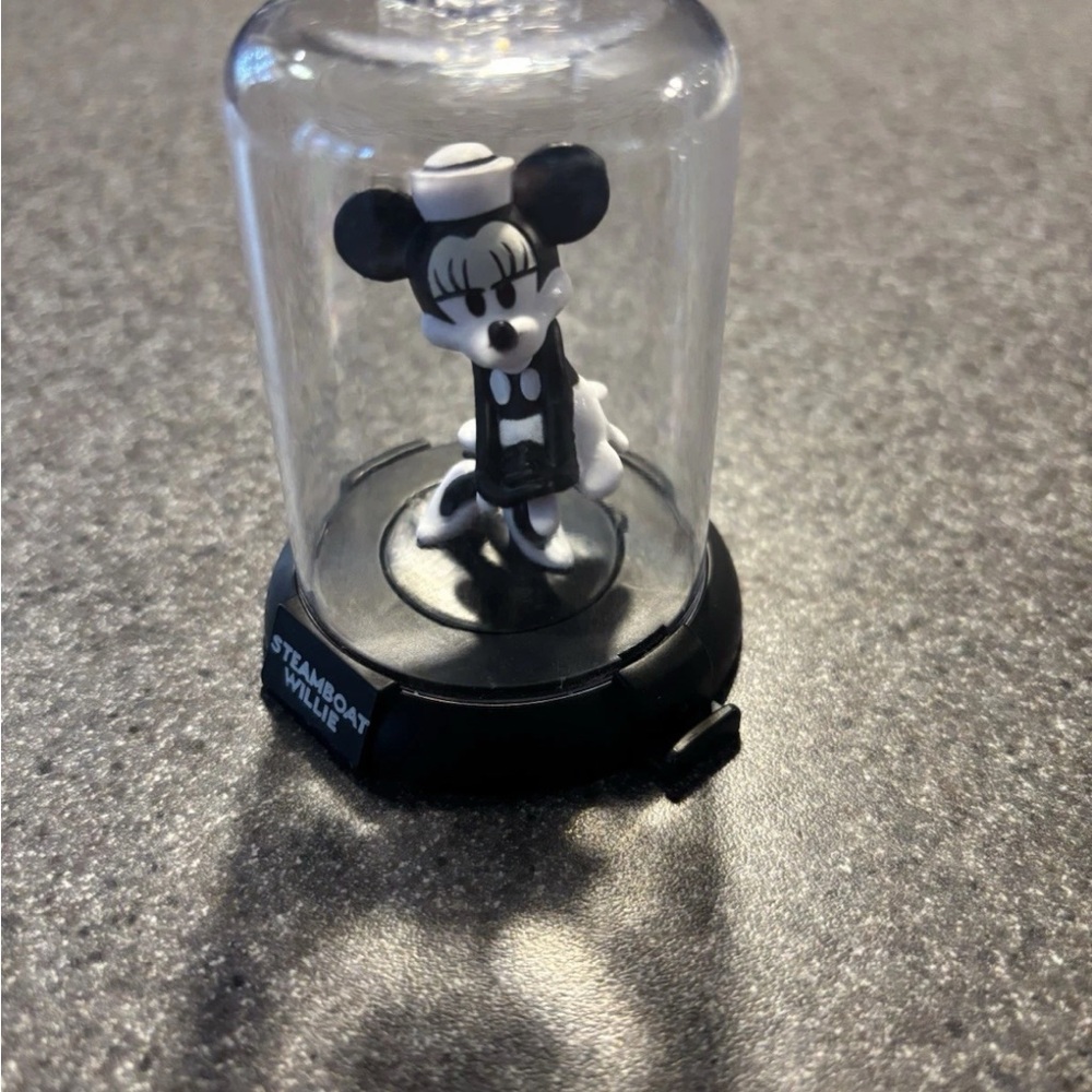 Disney Black & White Steamboat Minnie Dome Figure